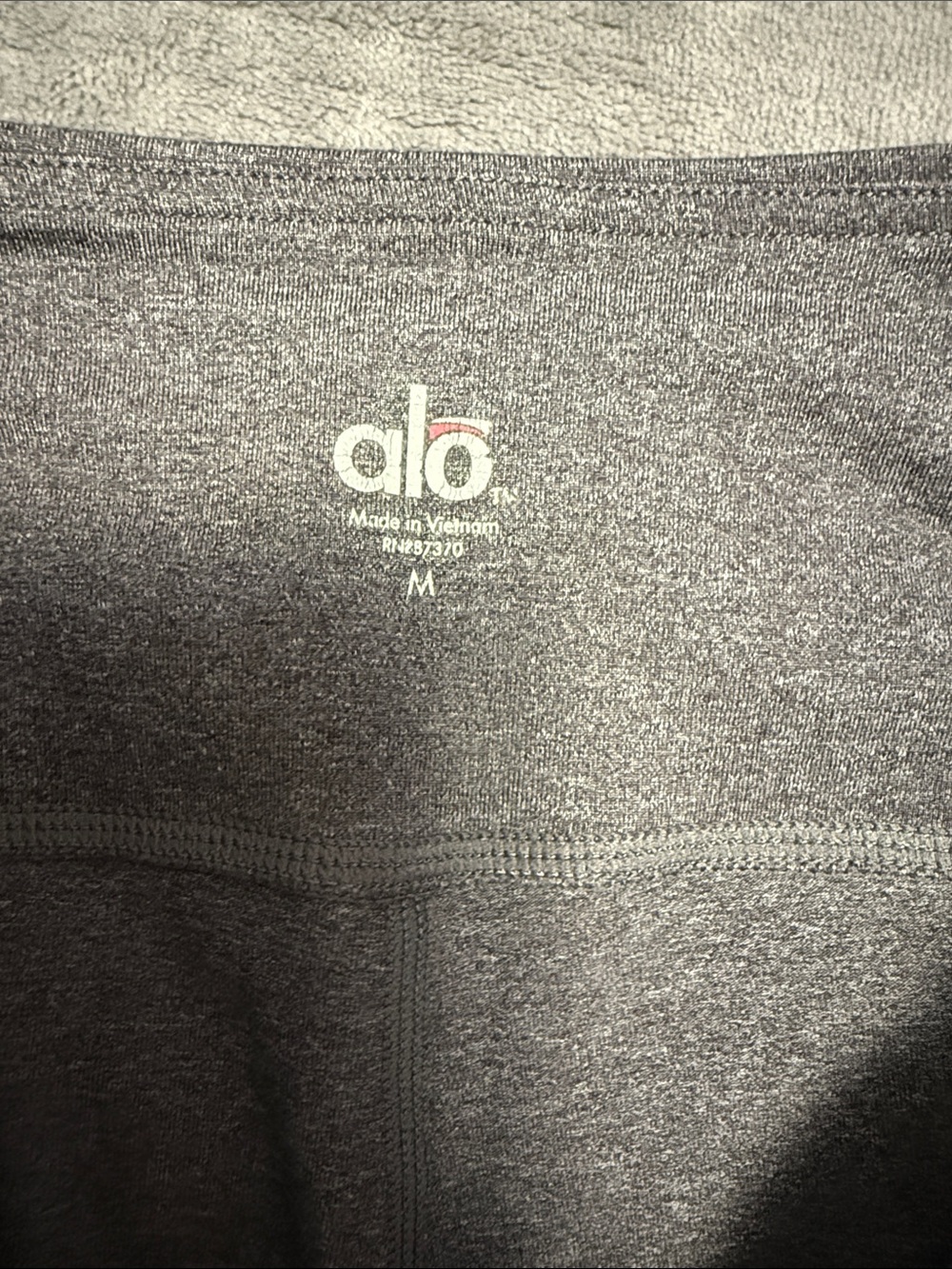 ALO Yoga White and Charcoal Ribbed Leggings Duo - Picture 3 of 3